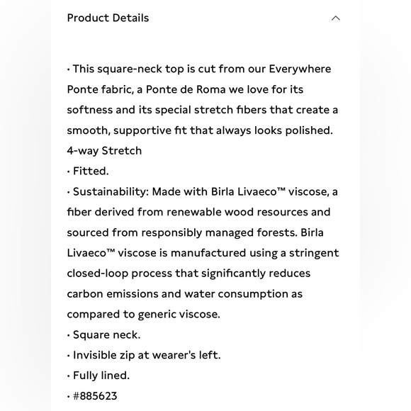 NWT Banana Republic Everywhere Ponte Square Neck Black Top Size Large. - Picture 8 of 8